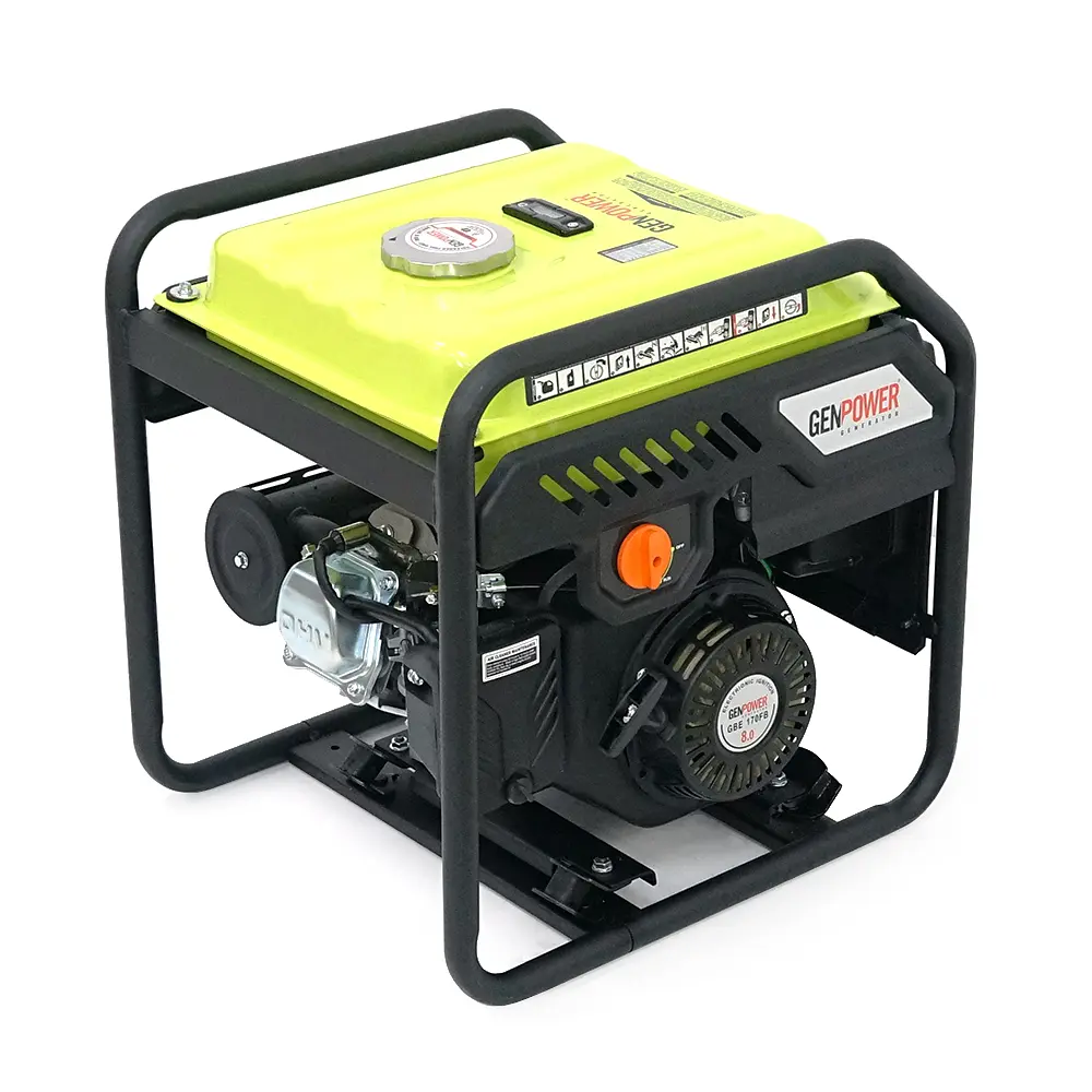 Генератор инверторный БЕНЗИНОВЫЙ GENPOWER GBG 40I 3.2kW (4kVA), однофазный, 230V, 50Hz, DC12V. обьем 15.0л. расход 0,374Lt/kWt-1Lt/h, ручний стартер (без АКБ), 530*440*540mm. 29kg. - фото 2