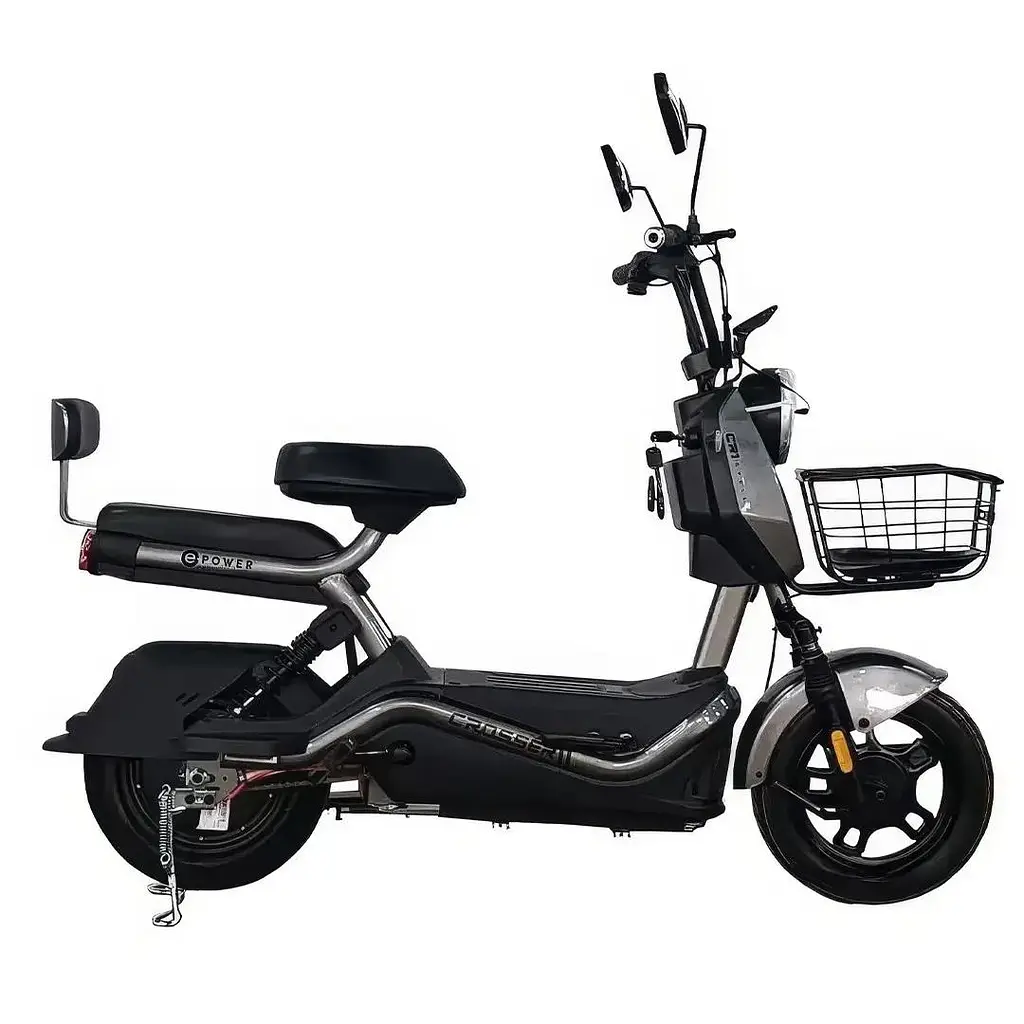 Электроскутер Двухместный Crosser CR1 (800W, 60V, 24ah графеновый АБК) Серый - фото 3