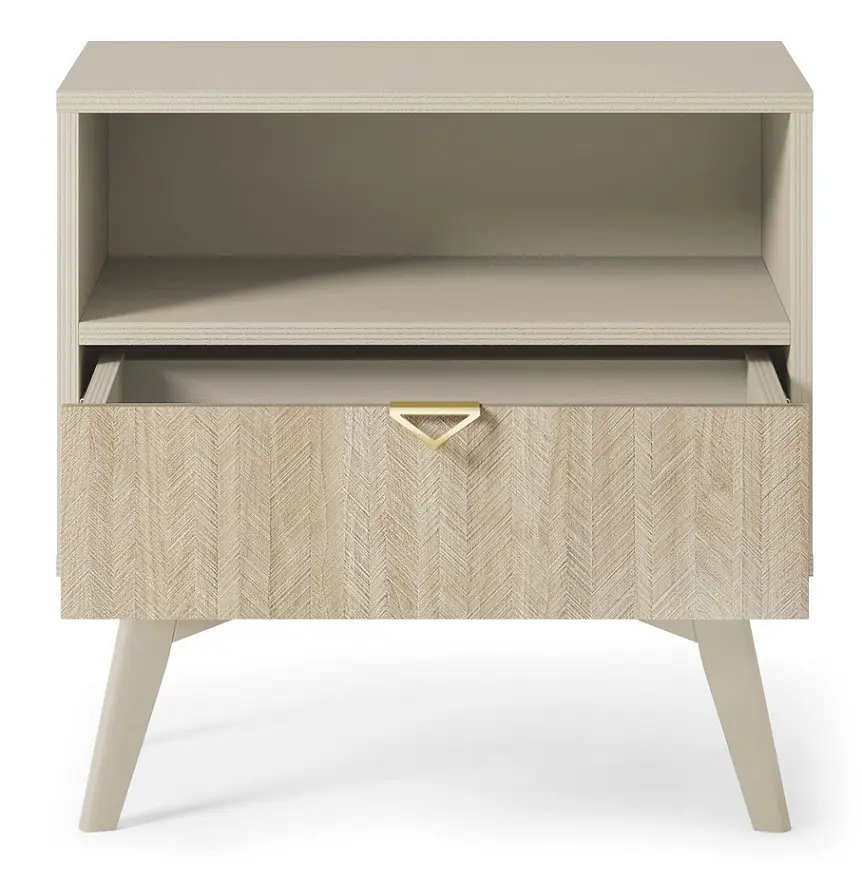 Тумба прикроватная Perfect Home Форест / Forest S54 с 1 ящиком Беж песочный/пихта сканди (PFH-091486) - фото 2