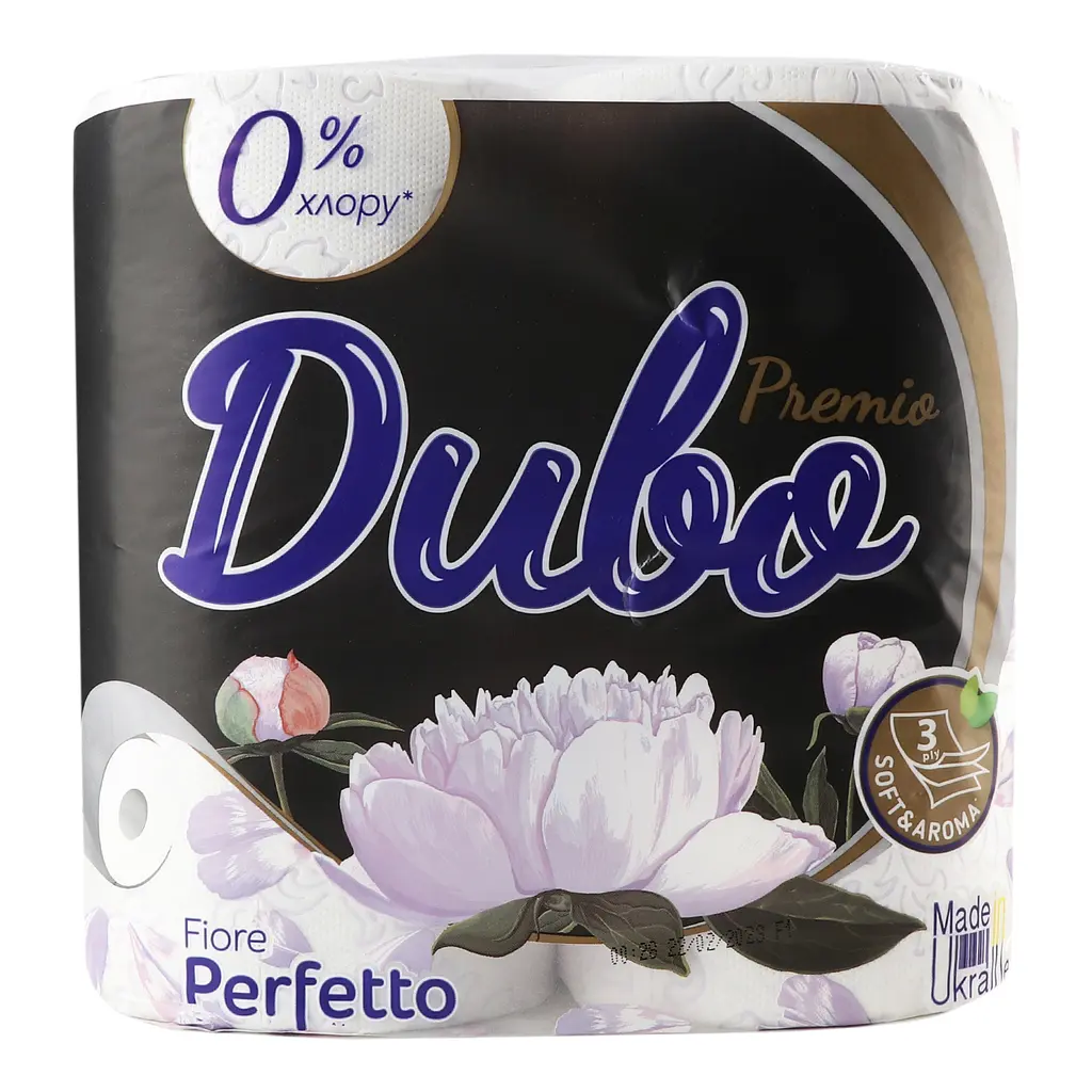 Туалетний папір Диво Premio Fiore Perfetto, тришаровий, 4 рулони - фото 3