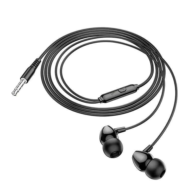 Наушники Hoco M94 universal earphones with microphone черные - фото 3