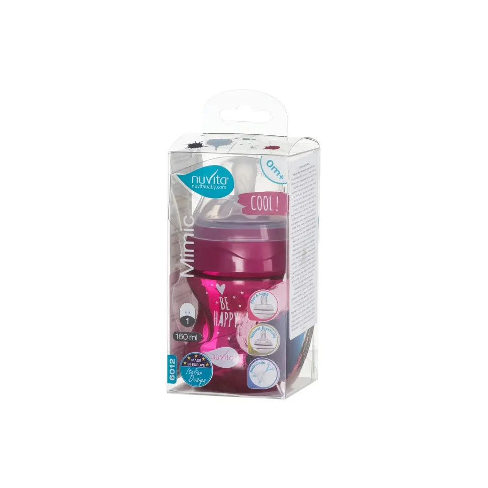 Детская бутылочка Nuvita 6012 Mimic Cool антиколиковая 0+ 150 мл пурпурная NV6012PURPLE - фото 3