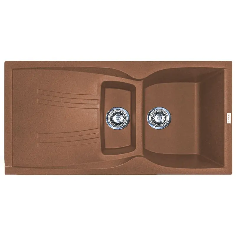 Кухонна мийка Adamant NEW LINE PLUS terra-cotta 975x495x235 мм, з крилом 97,5 см - фото 3