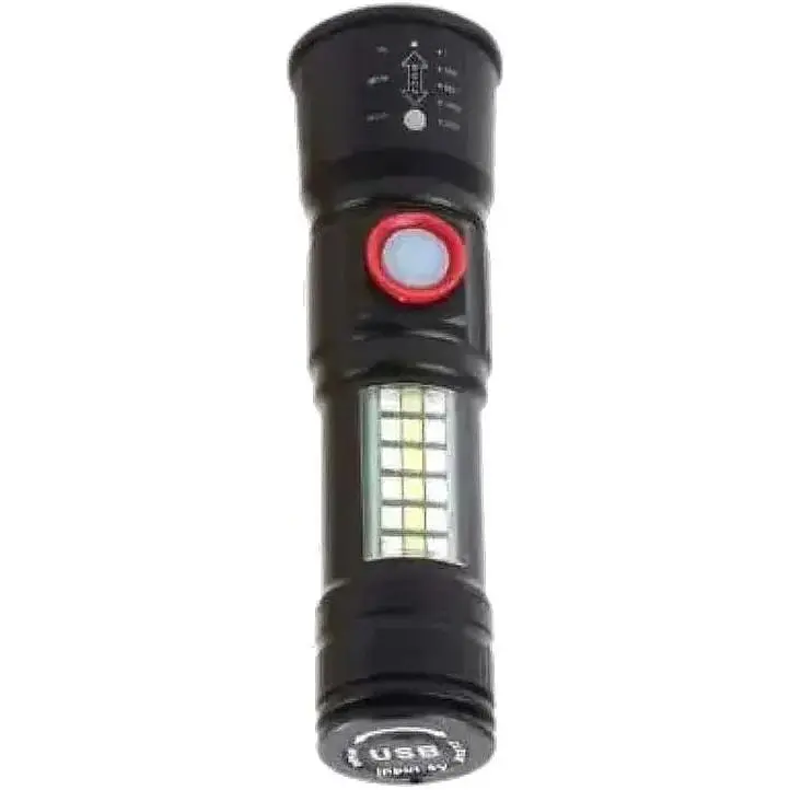 Ручний ліхтар RB-269 акумуляторний бічним світлом та зумом LED Р50+5SMD USB Zoom - фото 6