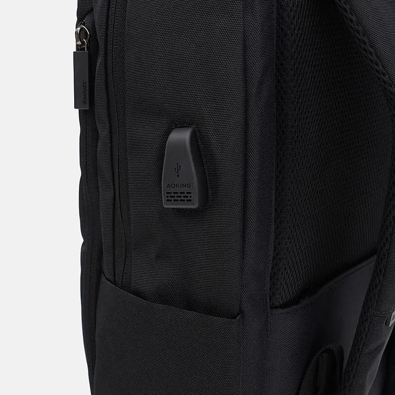 Чоловічий рюкзак Aoking C1SN2105bl-black 43х30х11 см Чорний - фото 5