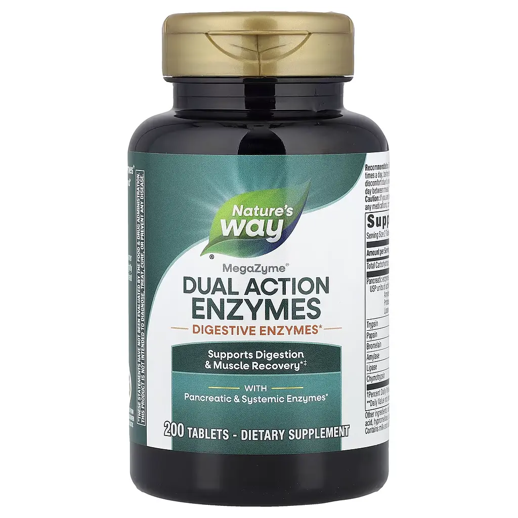 Комплекс Ферментів для Щоденної Підтримки Травлення Mega-Zyme - 200 таблеток