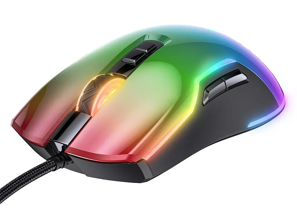 Компьютерная мышка Onikuma C22 с RGB подсветкой 6400 DPI проводная игровая для компьютера и ноутбука бесшумна - фото 2