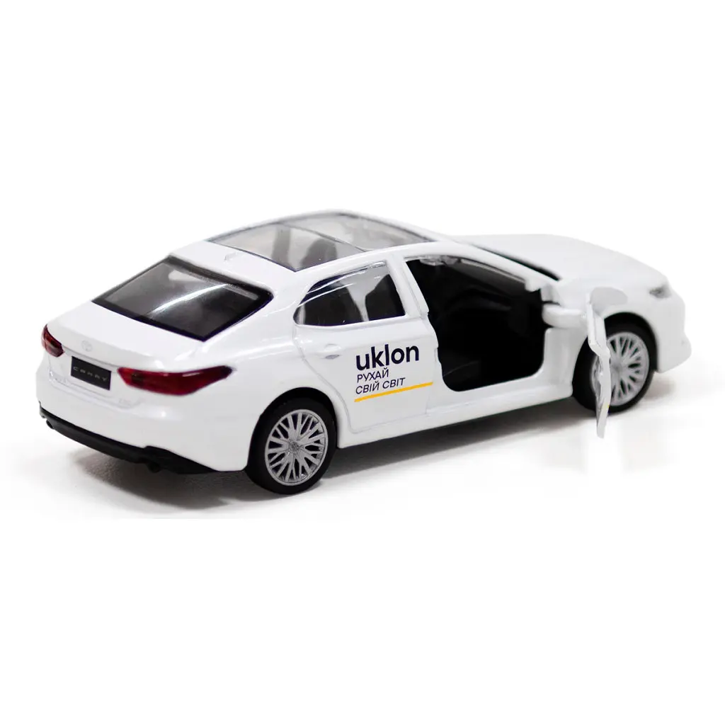Масштабна модель автомобіля TechnoDrive Toyota Camry Uklon (білий) (250291) - фото 9