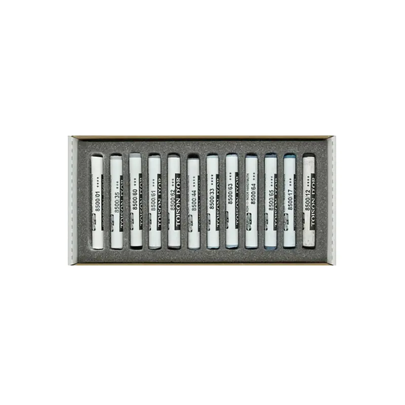 Крейда-пастель Koh-i-Noor Toison Dor 12 шт сірі відтінки (8522012002GY) - фото 2