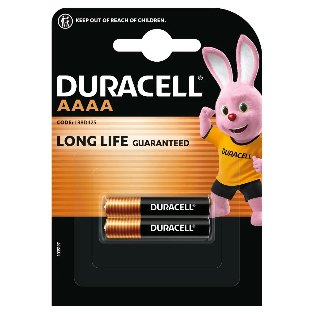 Батарейка AAAA спеціальна лужна LR8D425 1.5V, 2 шт. в упаковці Duracell (5007466) - фото 2