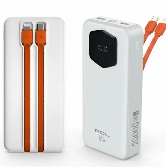 Портативний повербанк ACL PW-140 Power bank 20000 мАг Білий (2104618843) - фото 2