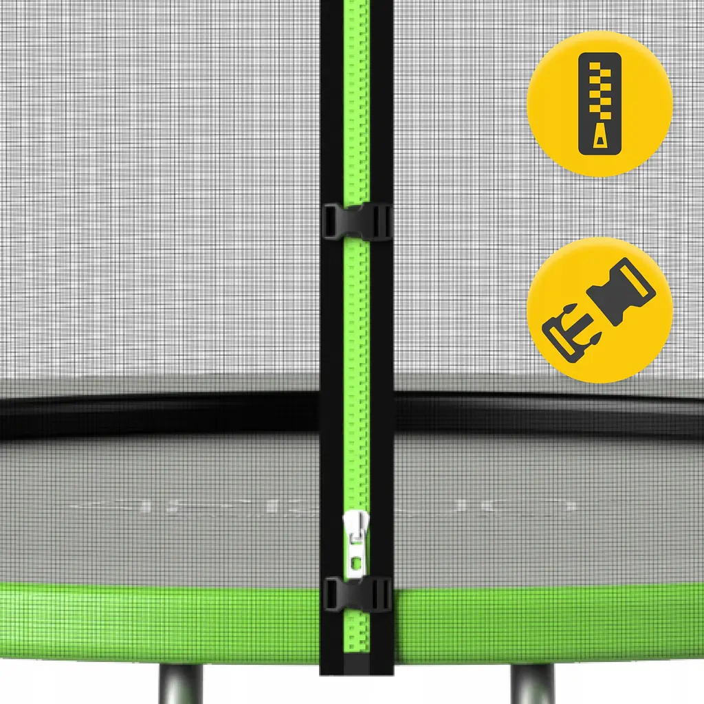 Батут із зовнішньою сіткою 4FIZJO Classic 8FT 252 см Black/Green (P-5907739314123) - фото 6