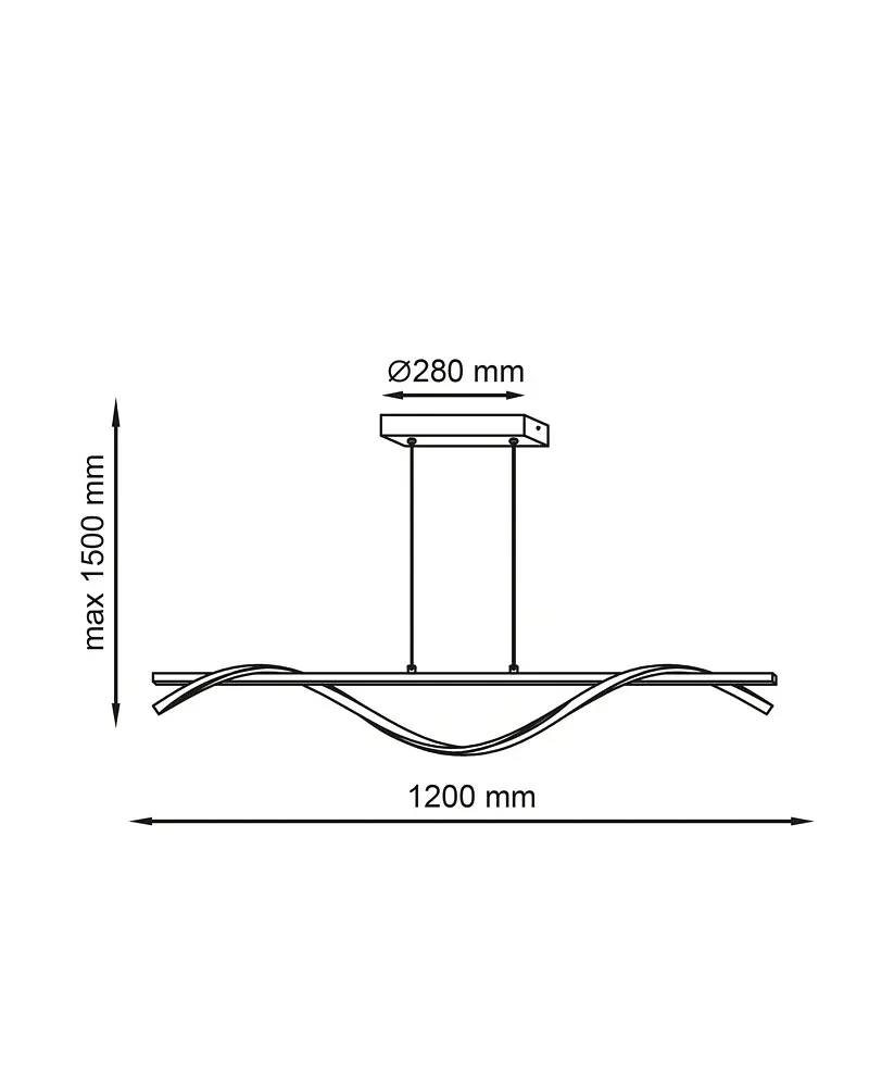 Подвесной светильник, люстра Goldlux 331076 Rumba LED 1x23W 4000K 3600Lm IP20 хром - фото 3