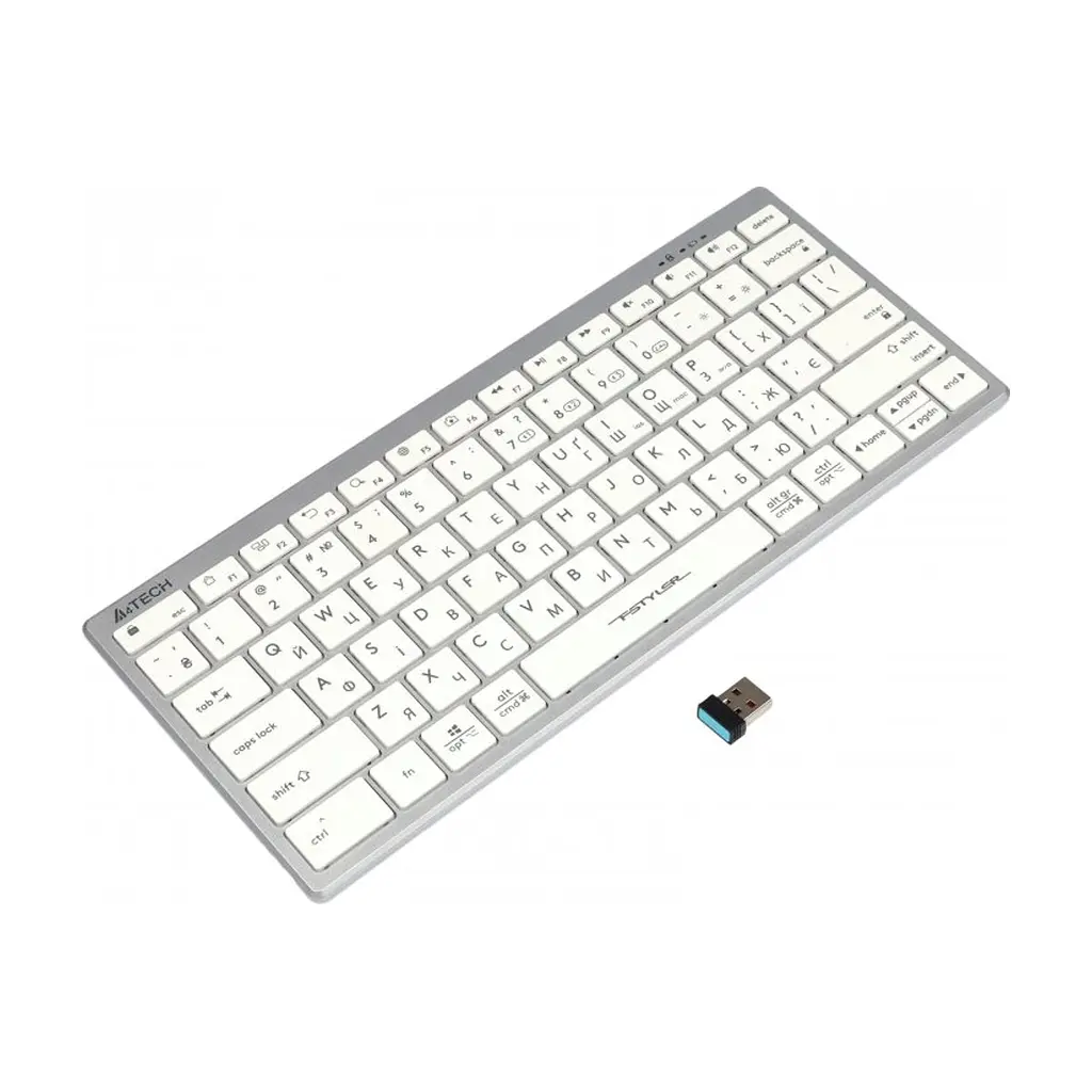 Клавіатура A4Tech FBX51C Wireless/Bluetooth White (4711421972987) - фото 4