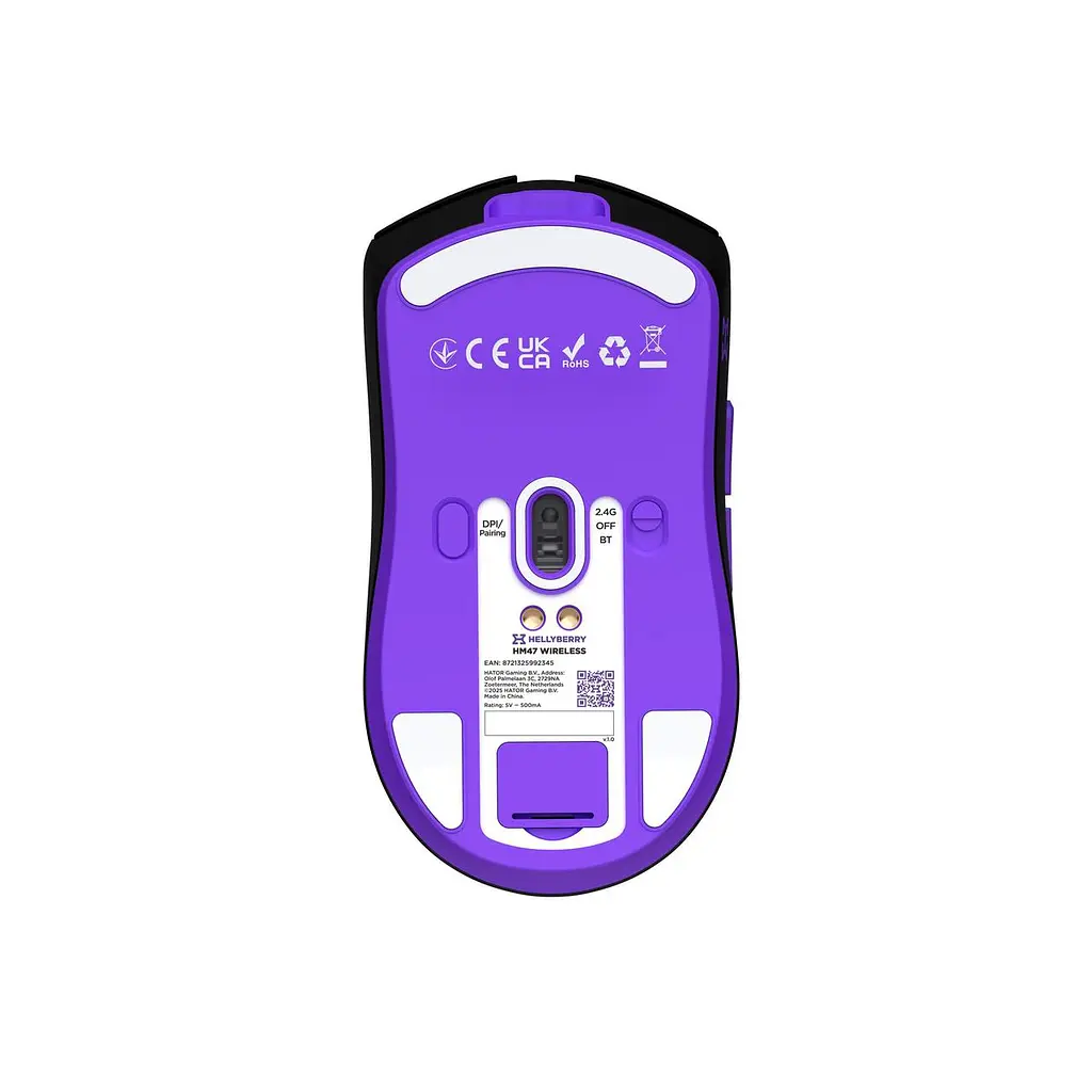 Миша бездротова Hator Hellyberry HM47 Wireless Чорний/Фіолетовий (HM47_black_violet) - фото 6