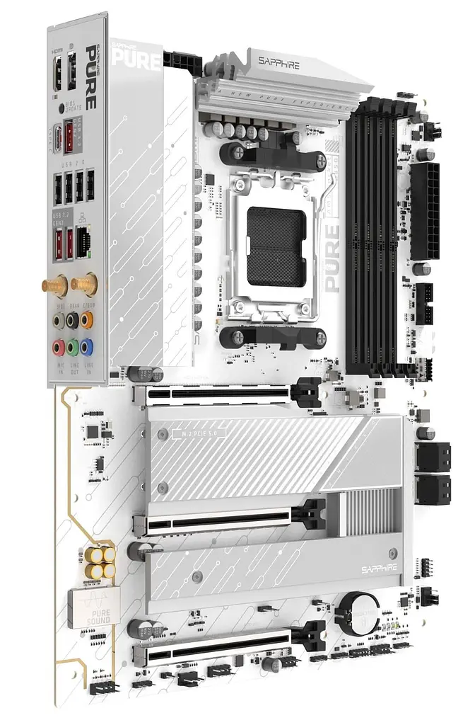 Материнська плата Sapphire PURE B850A WIFI7 (52123-11-40G) (Socket AM5, AMD B850, ATX) - фото 3