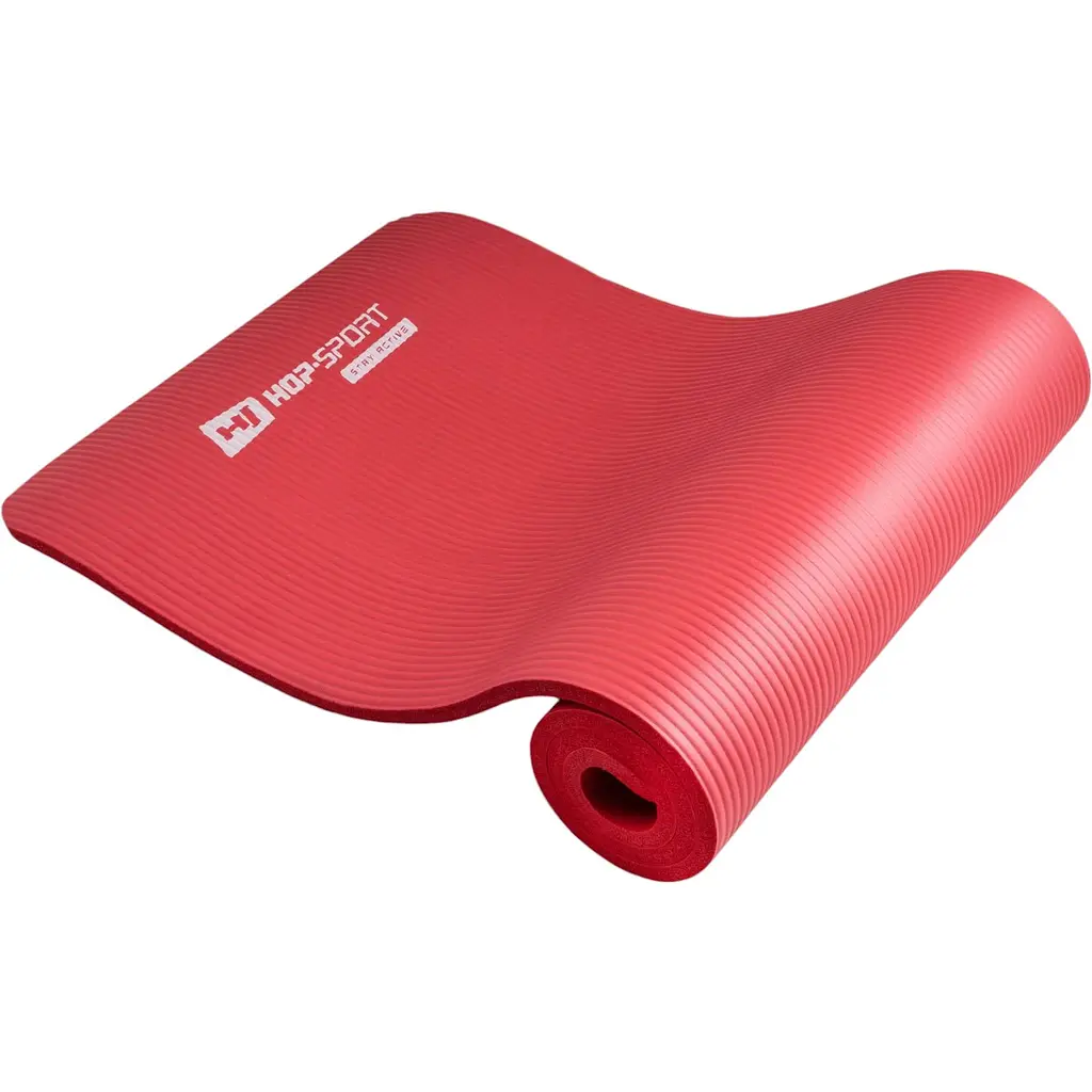 Мат для фитнеса и йоги с отверстиями Hop-Sport HS-N015GM 1.5 см красный - фото 2