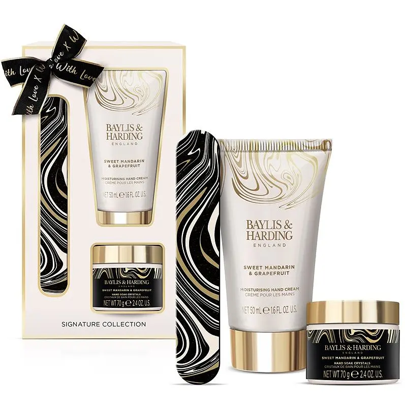 Подарунковий набір для манікюру Baylis & Harding Sweet Mandarin & Grapefruit: Крем для рук 50 мл + Сіль для рук 70 г + Пилочка для нігтів - фото 2