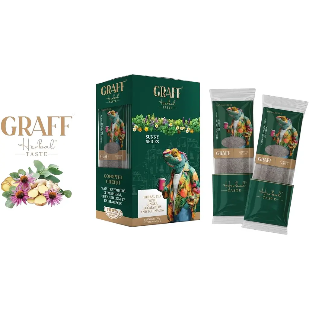 Чай травяной Graff Солнечная пряность Sunny spices 30 г (15 шт. по 2 г) - фото 2