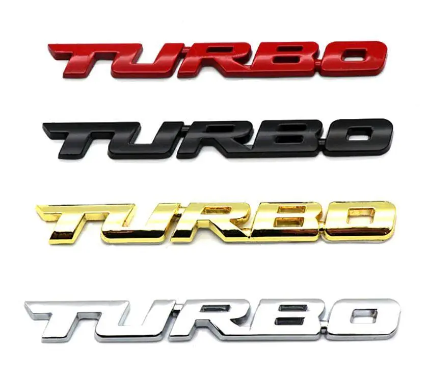 Емблема напис Turbo (Червона) 11х97 мм (на скотчі) - фото 4
