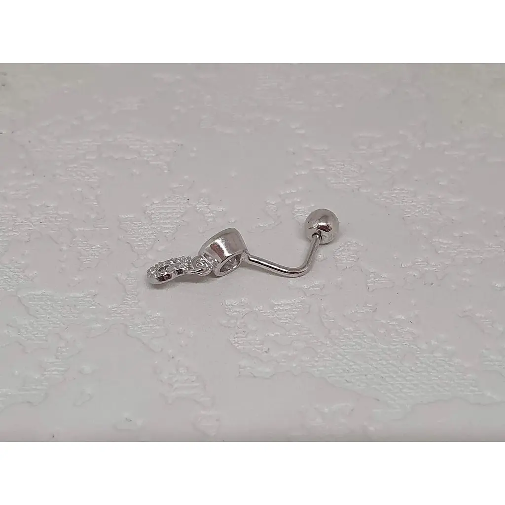 Серебряная серьга для пирсинга пупка Umax. 7034U - фото 3