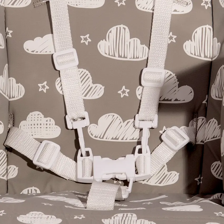 Регульований стілець для зручного годування немовлят Dulce Cool Grey Leather Lorelli Сірий - фото 4