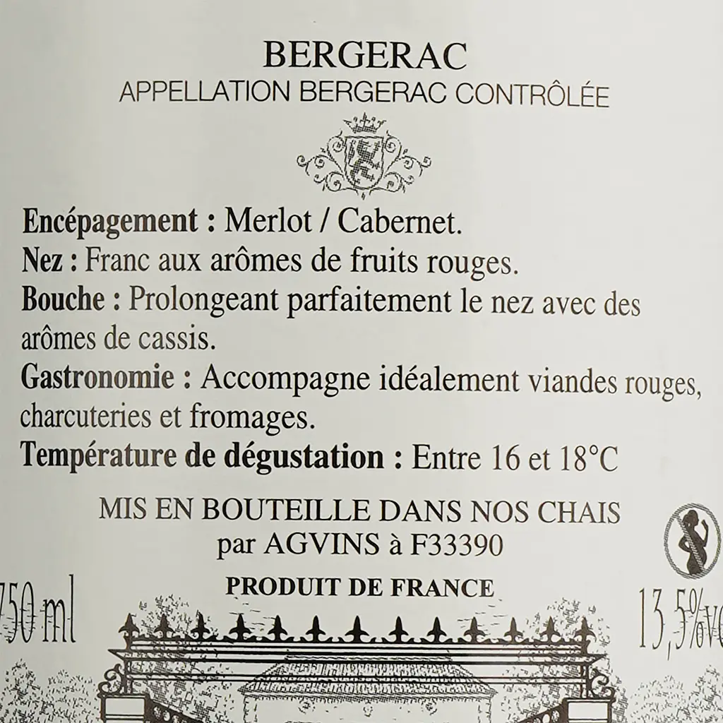 Вино La Croix Des Vents Bergerac AOP, червоне, сухе, 0,75 л - фото 6