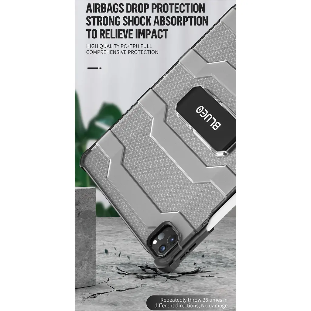 Чохол Blueo Drop Resistance with Kickstand для Apple iPad Pro 11` M4/M5 (2024-2025) Black [142161] - фото 12