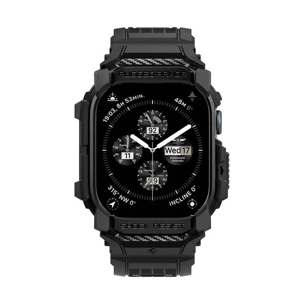 Чохол-ремінець Spigen Rugged Armor Pro для Apple Watch 10 46 mm Matte Black (ACS08604) - фото 4