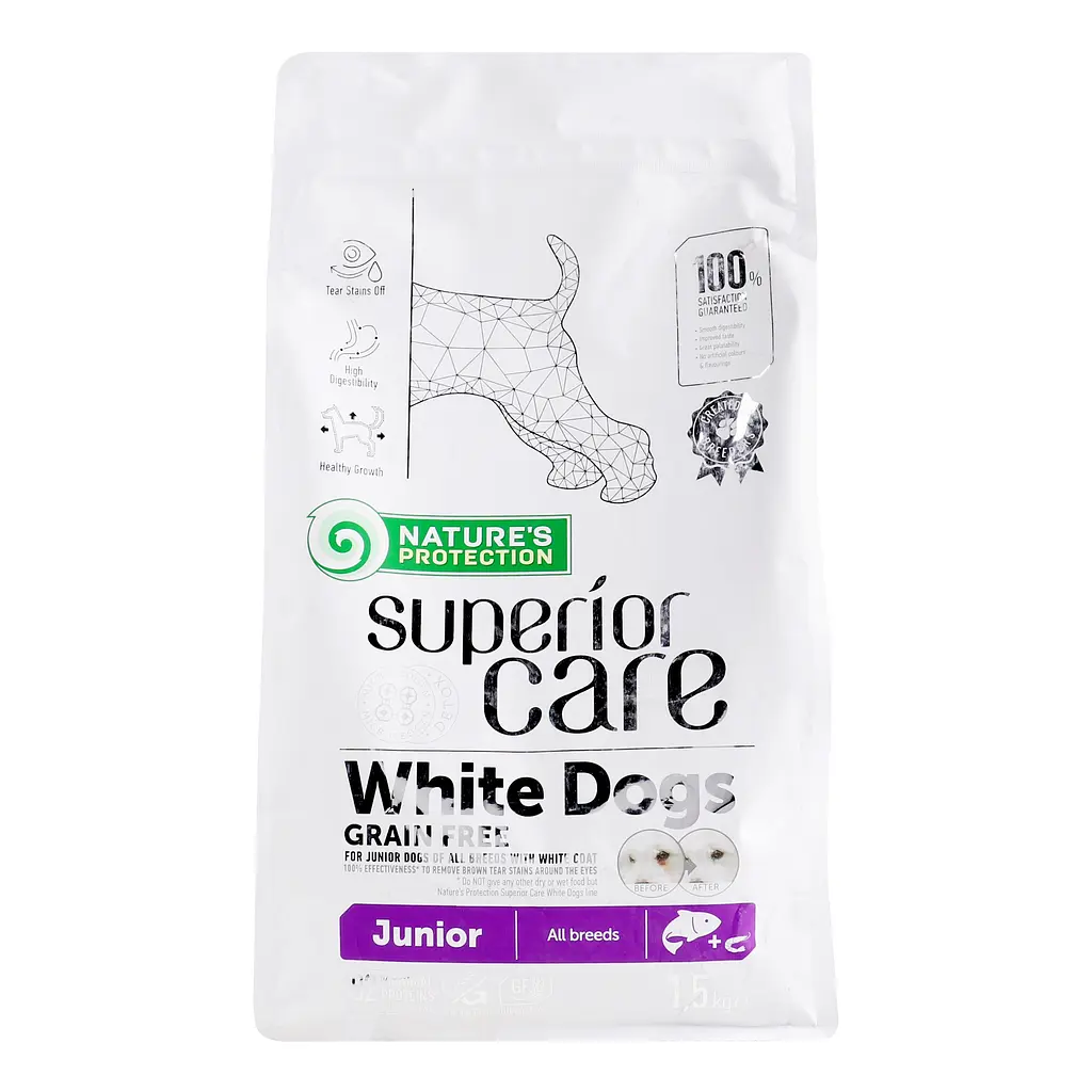 Сухий беззерновий корм для юніорів усіх порід Nature's Protection Superior Care із лососем 1.5 кг - фото 3