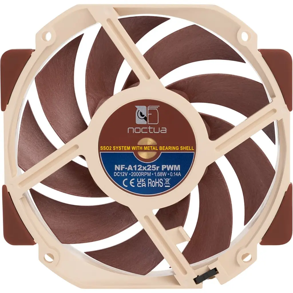 Корпусний вентилятор Noctua NF-A12x25r PWM [168025] - фото 4