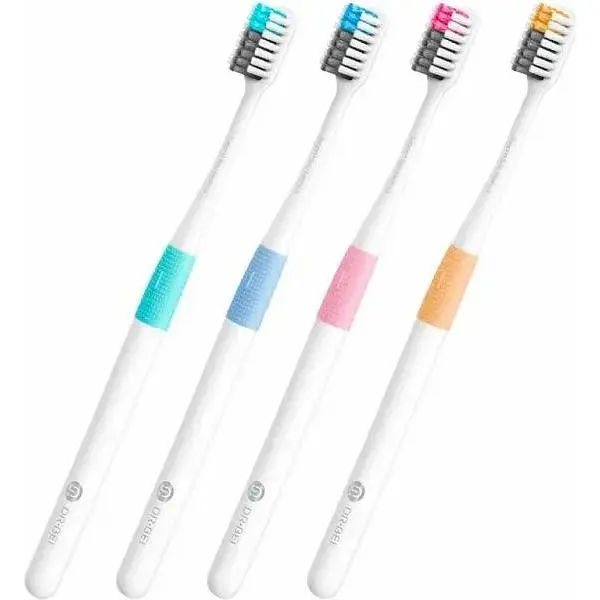 Набір зубних щіток Xiaomi Doctor·B Bass Method Toothbrush colors (4 щітки + 1 футляр) (NUN4006RT) - фото 2