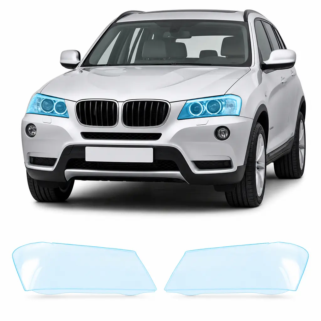 Антигравійна захисна бронеплівка за лекалами для BMW X3 F25 2010-2017 - оптика (фари та ПТФ)