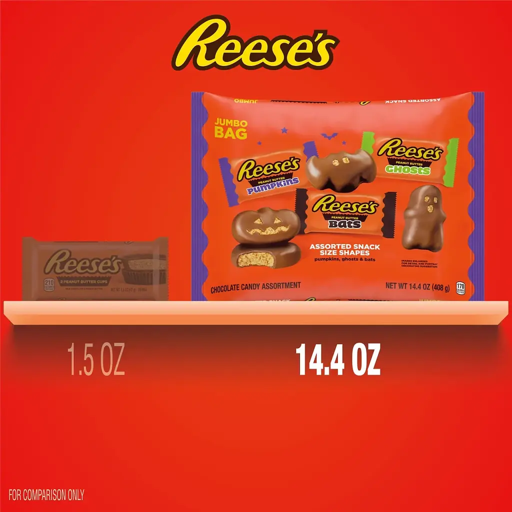 Шоколадні цукерки Reese's Halloween Assorted з арахісовим маслом 408г - фото 5