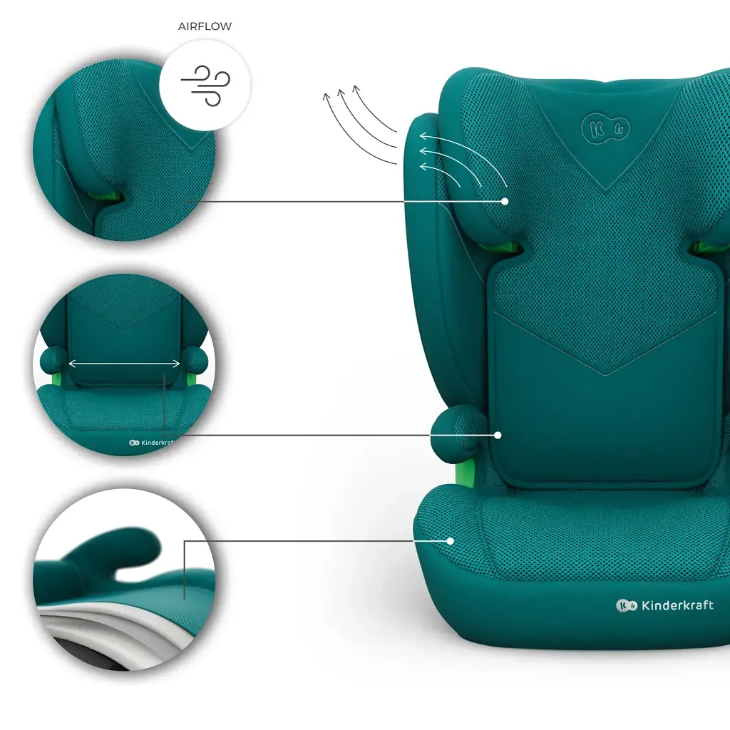 Автокрісло Kinderkraft Junior Fix 2 Plus i-Size Green (KCJUFI20GREPL0N)  - фото 8