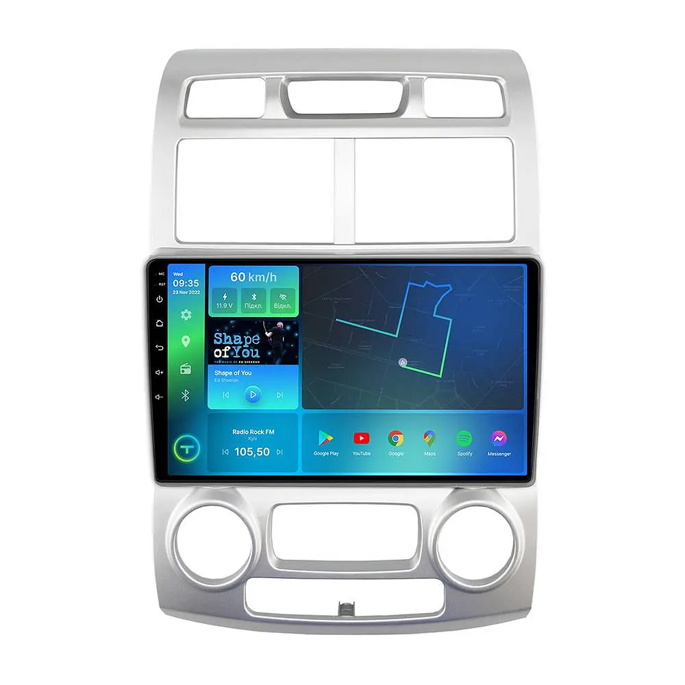 Штатна магнітола TORSSEN Kia Sportage 2 05-09 climate FL9 4+64Gb 4G Carplay DSP