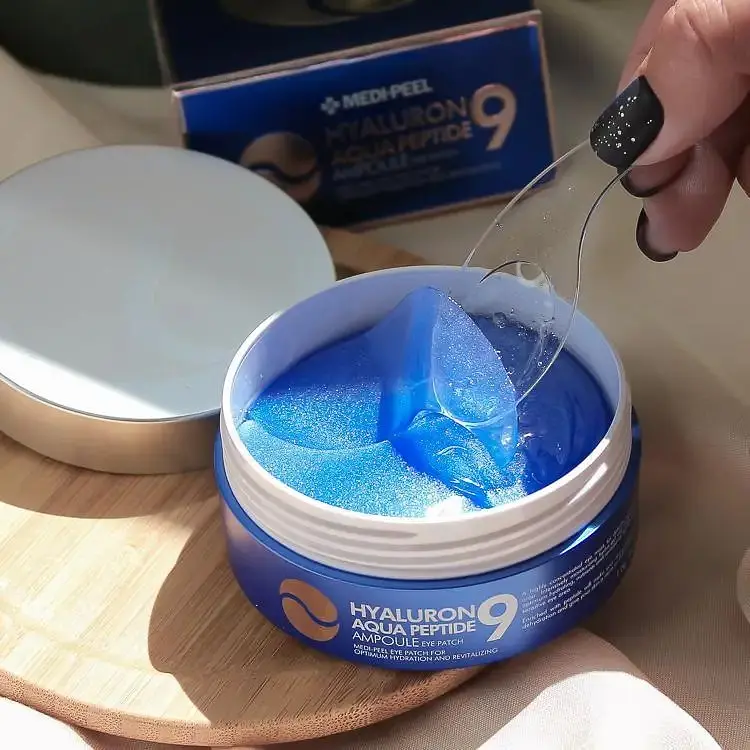 Патчі для глибокого зволоження з пептидним комплексом Hyaluron Aqua Peptide 9 Ampoule Eye Patch Medi Peel 60 шт - фото 3