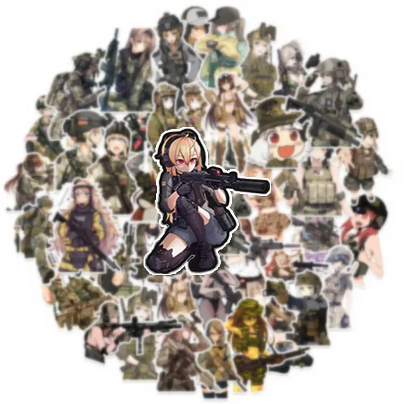 Стікерпак GeekLand Woman Soldier 50 штук - фото 2