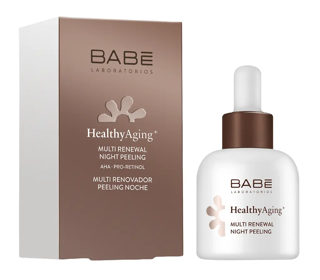 Пілінг для обличчя Babe Laboratorios Healthy Aging  Multi Renewal Night Peeling з АНА кислотами та ретинолом нічний оновлювальний 30 мл (8436571631343) - фото 2