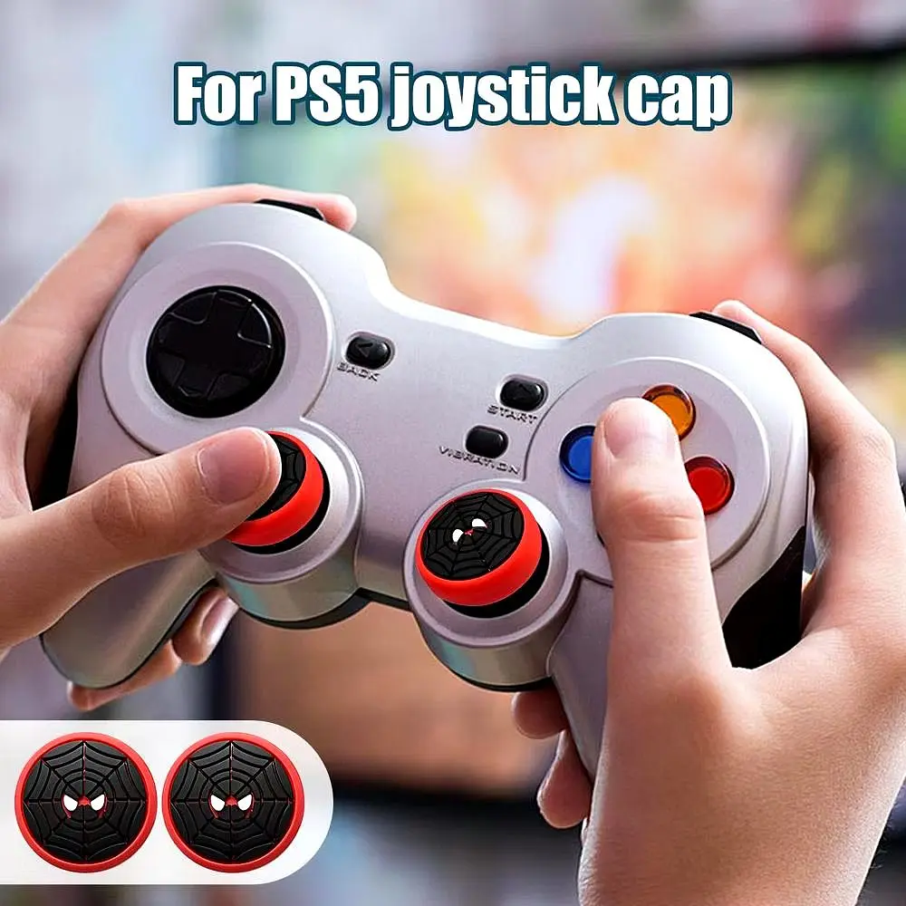 Накладки на стіки Thumb Grips 2-pack for PS4-PS5-Xbox Black Spider [122994] - фото 3