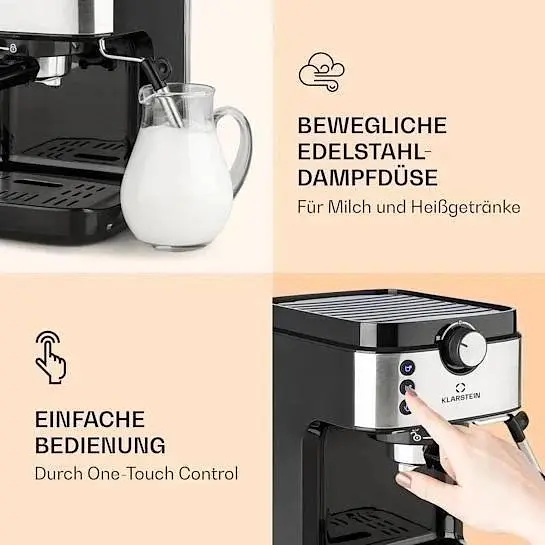 Кофеварка Klarstein BellaVita Espresso 1575 Вт 20 бар (10033137) - фото 4