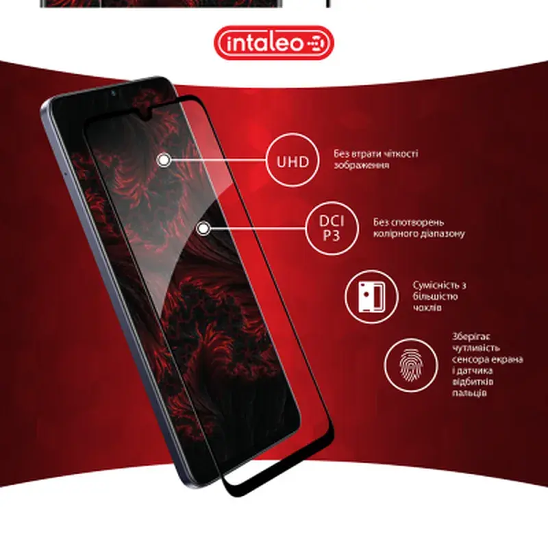 Скло захисне Intaleo Full Glue Realme Note 60 Black (1283126608995) - фото 4
