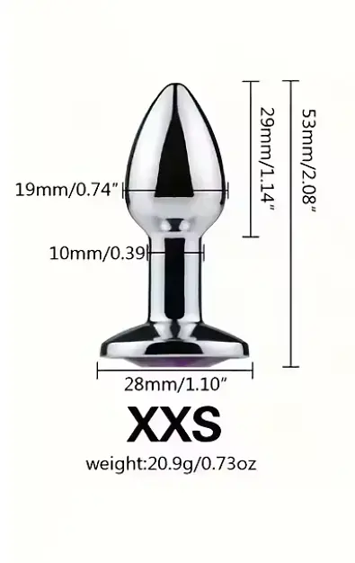 Анальна Пробка Метал Срібло Серце XXS розмір Афродита АП/МСС/XXS 103423 - фото 3