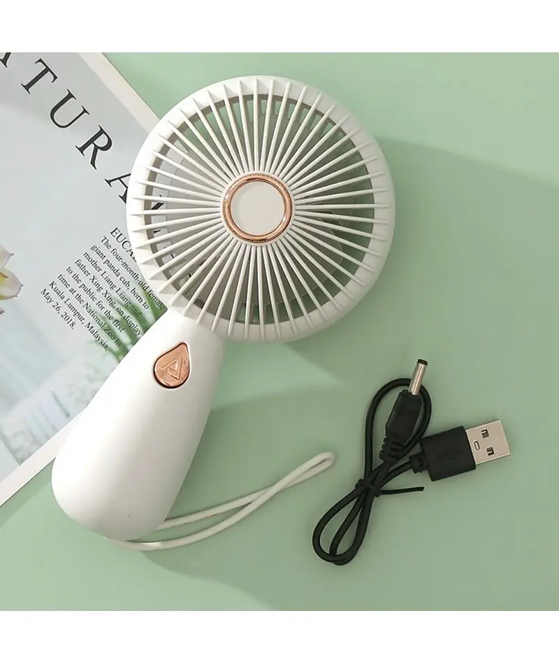Вентилятор ручний акумуляторний Mini Fan ZB103 Білий - фото 3