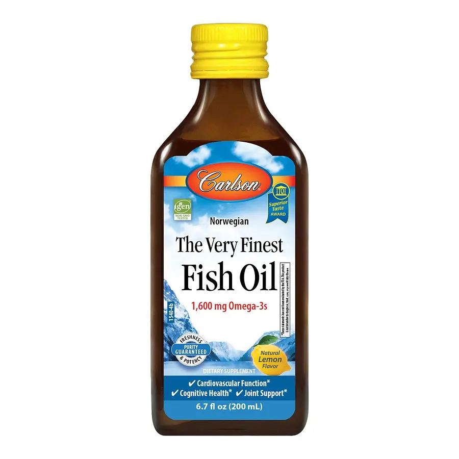 Жирні кислоти The Very Finest Fish Oil, 200 мл Лимон Carlson Labs fit0013047