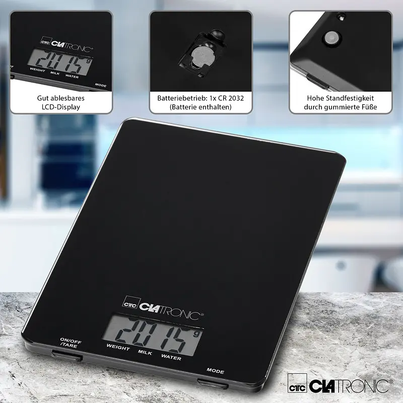 Ваги кухонні Clatronic KW 3626 Black - фото 3
