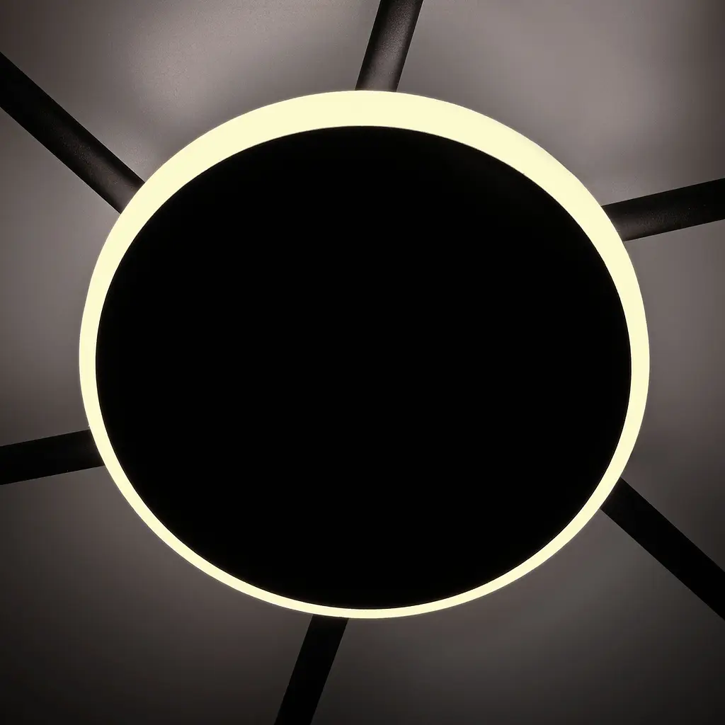 Светильник Videx под лампу 6xGX53 накладной с подсветкой черный (VL-SPF22B-BB) - фото 4