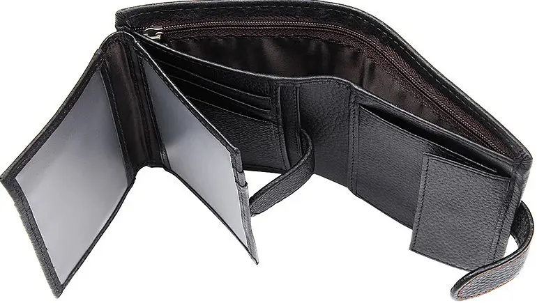Мужской кожаный кошелек Vintage 9.5х12 см acs0015340 - фото 4