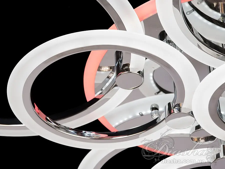 Люстра стельова LED Diasha A8022/8HR Ring, 175W, 3200K-6500K, акрил, сучасний стиль з пультом управління - фото 2