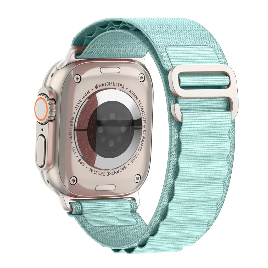 Ремінець для Apple Watch 42 (Series 11-10)/41/40/38, блакитний, Alpine Loop Alpina Band, тканинний поліестеровий ремінець для смарт-годин, дихаючий, для активного відпочинку та спорту, ArmorStandart (ARM81048) - фото 5